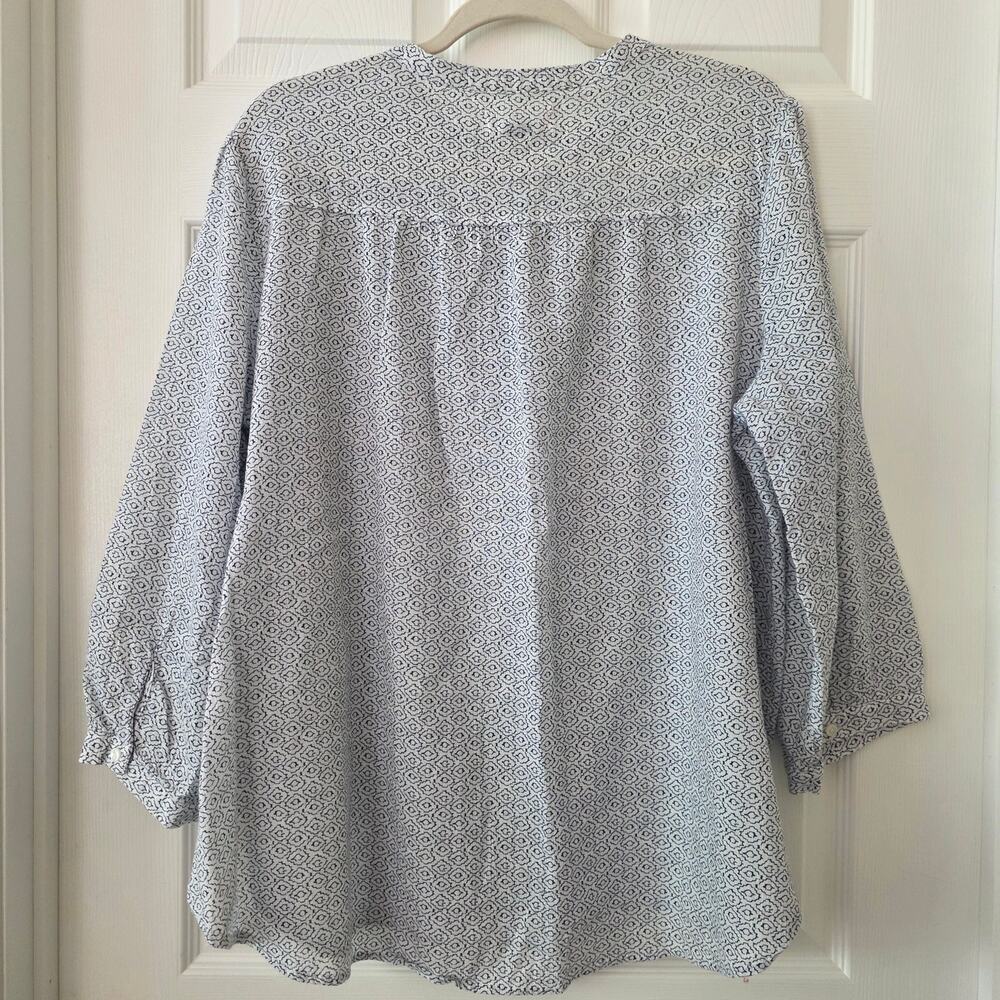 Old Navy Collarless Geometric-Print Tunic Blouse Size XL - Picture 2 of 8